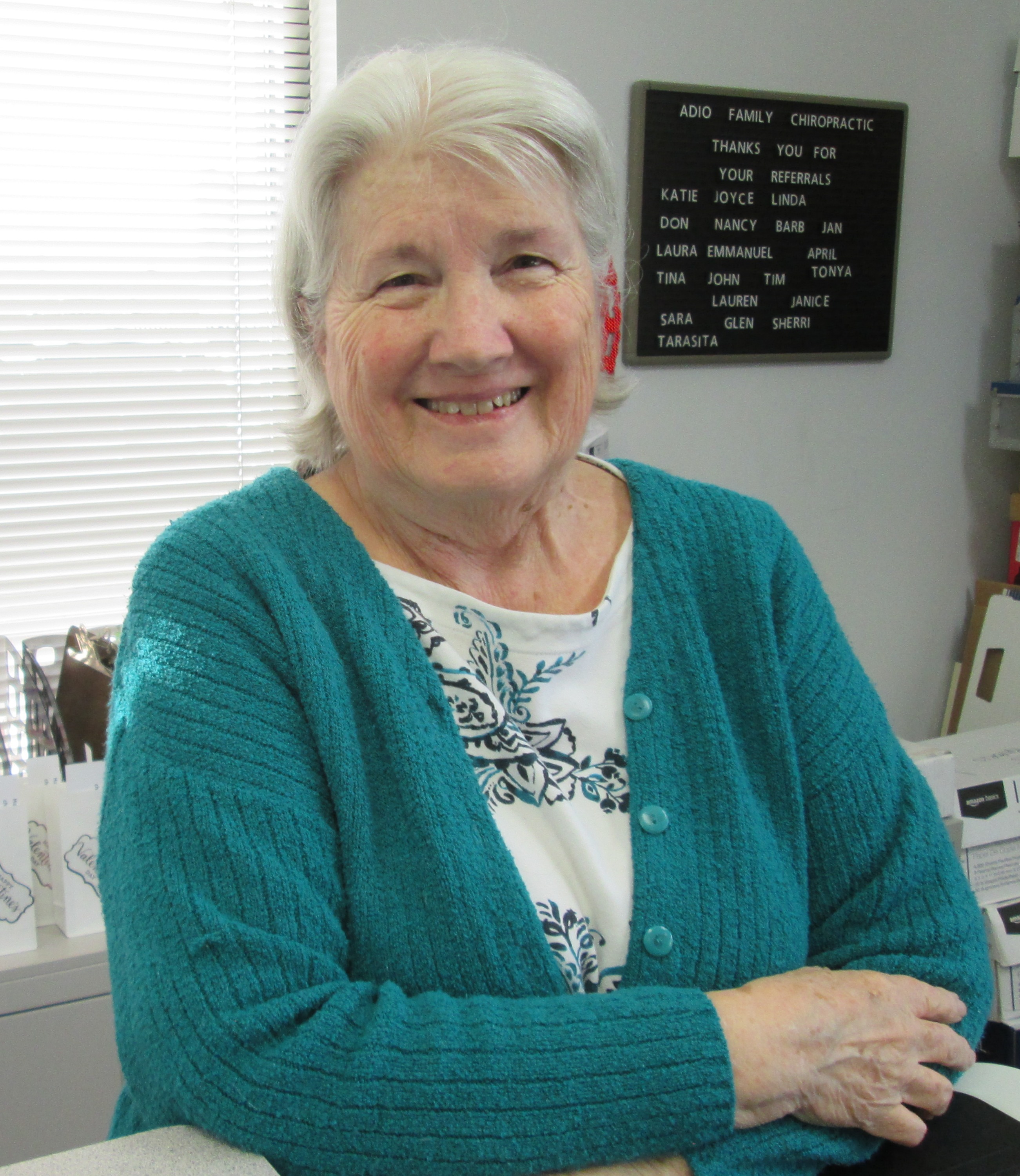 Linda Klohr receptionist ADIO Family Chiropractic